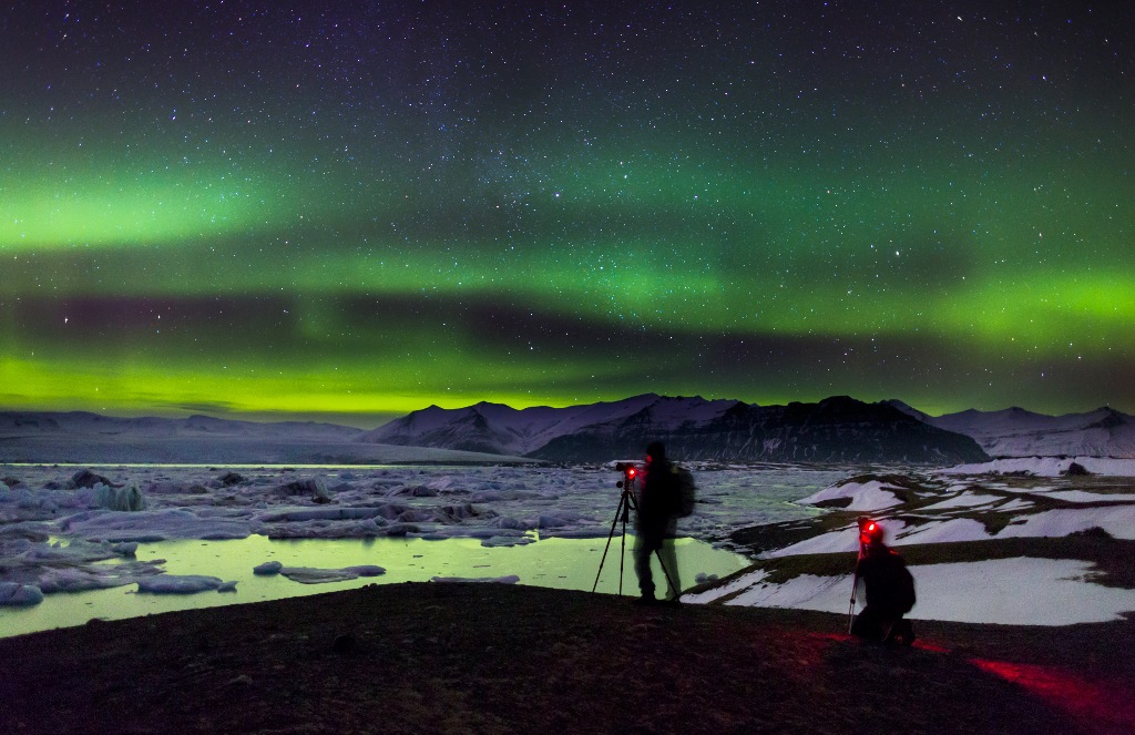Jokulsarlon - Northern Lights. Credit: Inspired by Iceland